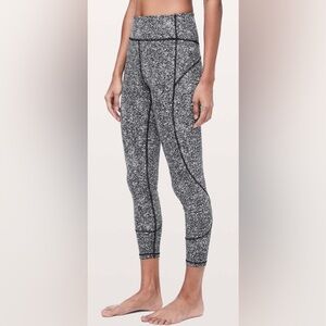 Lululemon In Movement Tight 25" *Everlux, Diffuse Starlight Black, sz 10